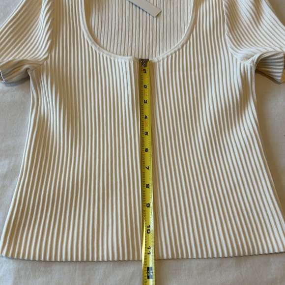 NWT Madewell ‘Ottoman Crop Sweater Tee’ in Ivory Size S - Picture 11 of 15